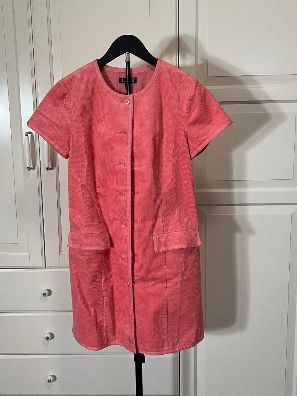 J.Crew Pink Corduroy Button-Front Dress – Size 6 NEW